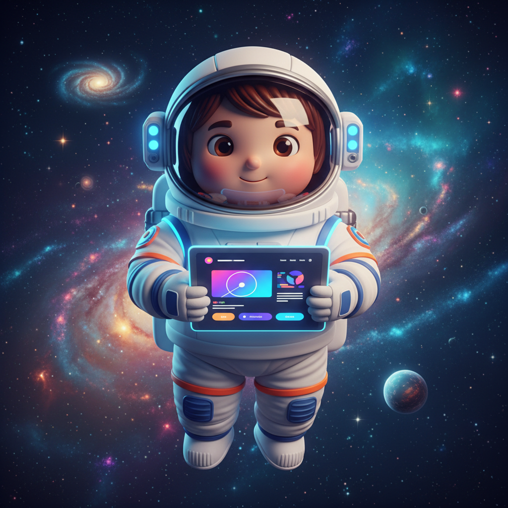 Astronot maskotlu web sitesi önemi görseli