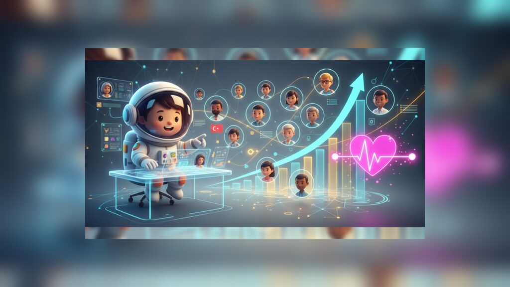 E-ticarette müşteri deneyimi ve kişiselleştirme - astronot maskot