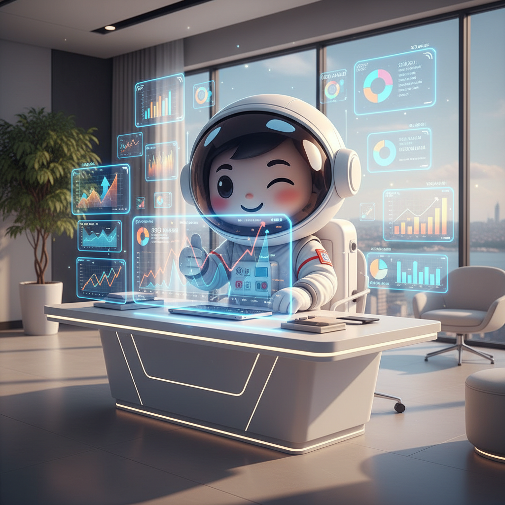 Küçük işletmeler için SEO rehberi - astronot maskot